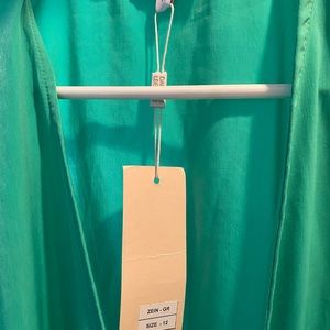 Dancing leopard green wrap dress